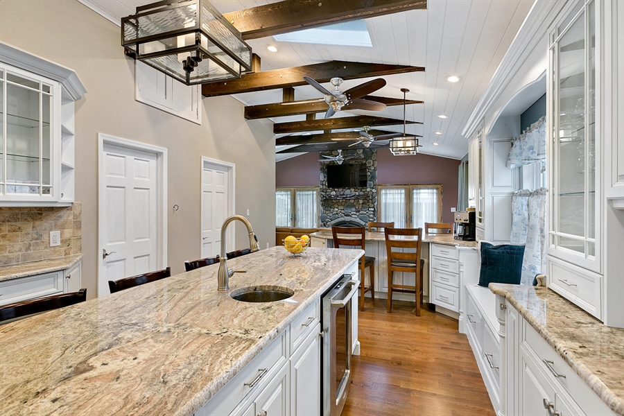 Architectural Beams In Kitchen