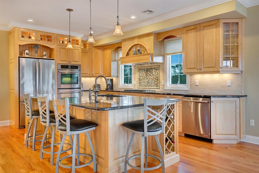 Kitchen with Light Wood Cabinetry